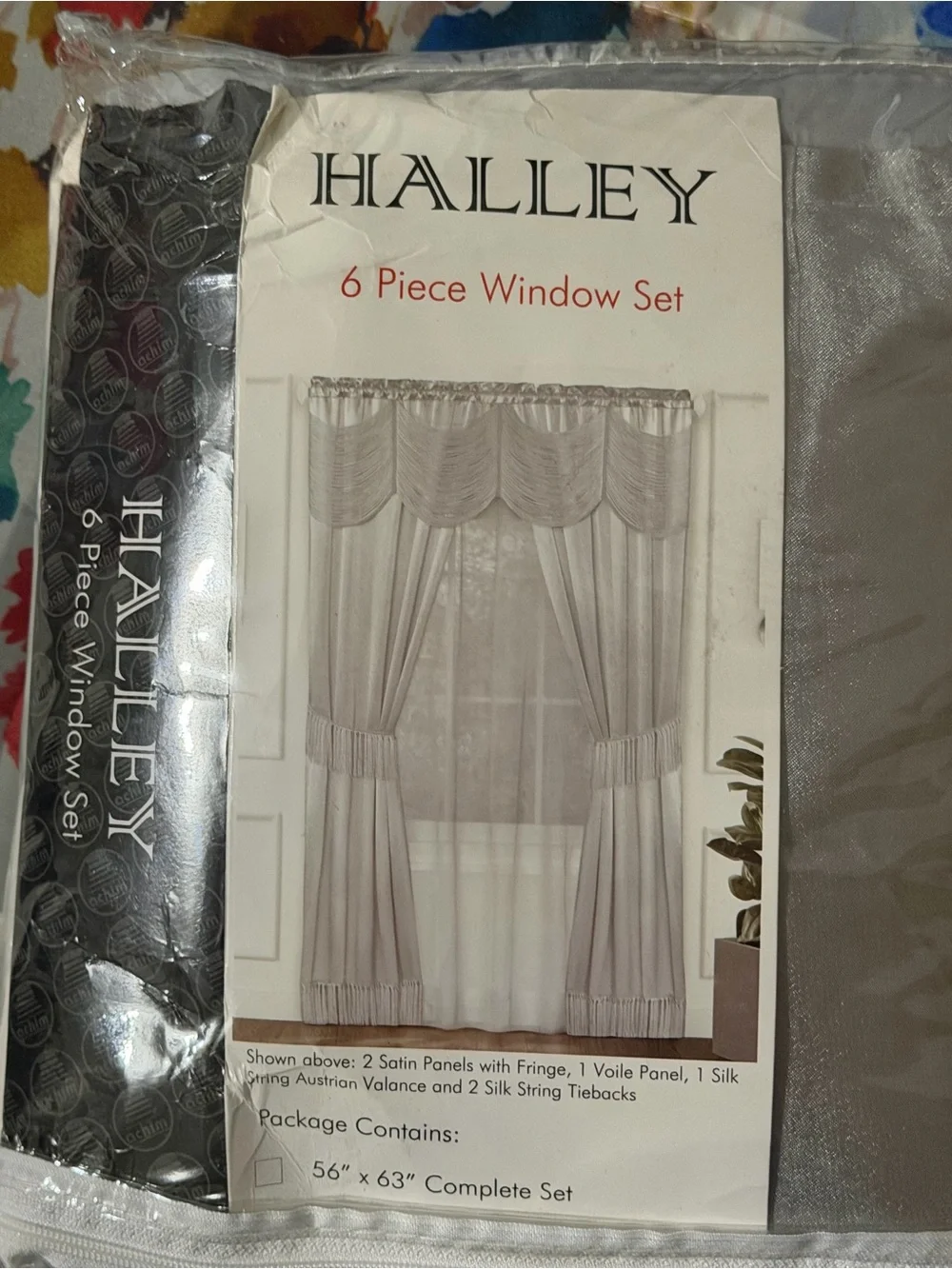 Halley 6-Piece Window Curtain Set in Silver